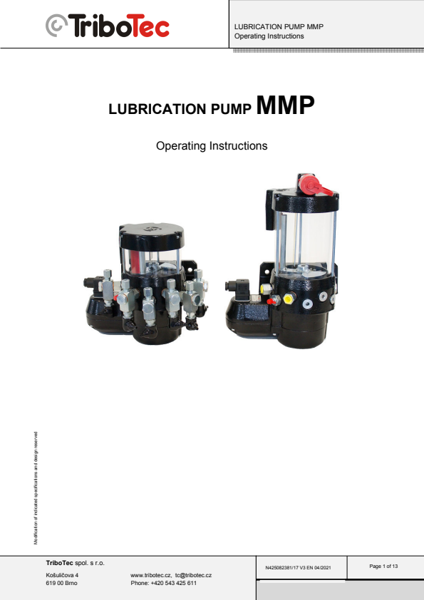 

N425082381 17 Lubrication pump MMP

